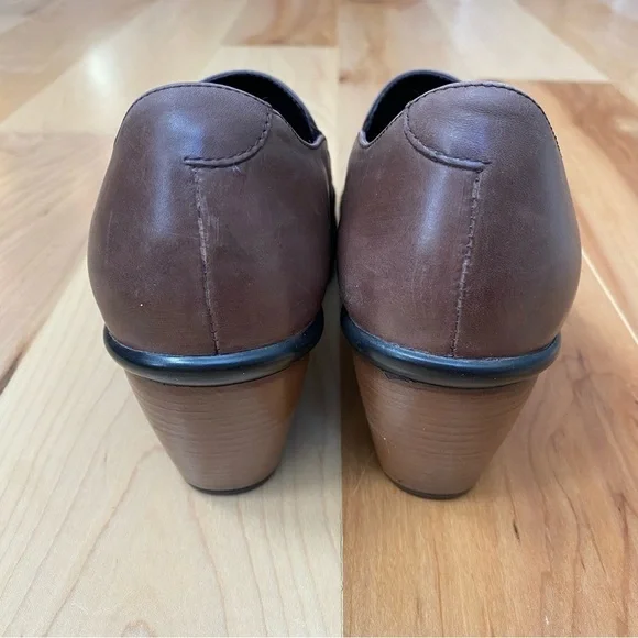 Dansko Kahlua Pull Comfort Leather Clogs Heels Mary Jane Shoes - Picture 6 of 13